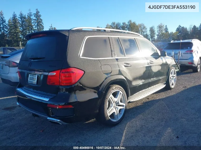 2015 Mercedes-Benz Gl 550 550 4Matic VIN: 4JGDF7DE3FA553190 Lot: 40498816