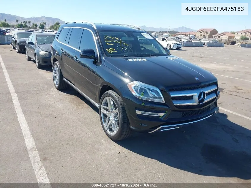 2015 Mercedes-Benz Gl 450 4Matic VIN: 4JGDF6EE9FA475183 Lot: 40621727