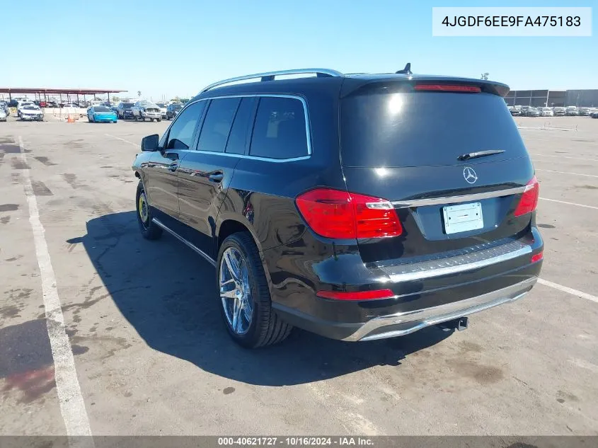 2015 Mercedes-Benz Gl 450 4Matic VIN: 4JGDF6EE9FA475183 Lot: 40621727