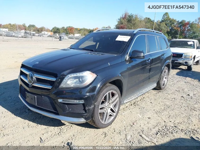 2015 Mercedes-Benz Gl 63 Amg 4Matic VIN: 4JGDF7EE1FA547340 Lot: 40628056