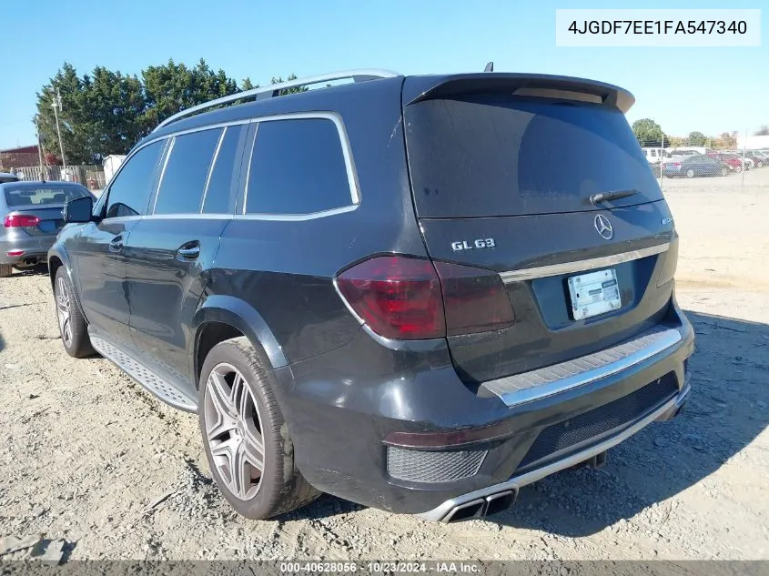 2015 Mercedes-Benz Gl 63 Amg 4Matic VIN: 4JGDF7EE1FA547340 Lot: 40628056