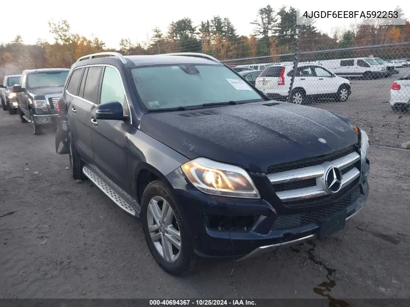 2015 Mercedes-Benz Gl 450 4Matic VIN: 4JGDF6EE8FA592253 Lot: 40694367