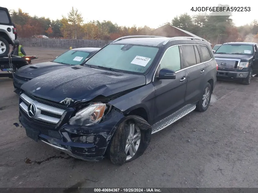 2015 Mercedes-Benz Gl 450 4Matic VIN: 4JGDF6EE8FA592253 Lot: 40694367