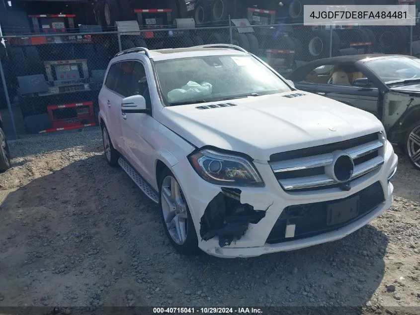 2015 Mercedes-Benz Gl 550 4Matic VIN: 4JGDF7DE8FA484481 Lot: 40715041