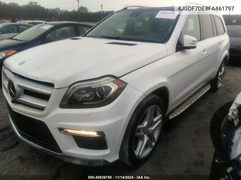 2015 Mercedes-Benz Gl 550 4Matic VIN: 4JGDF7DE8FA461797 Lot: 40826758