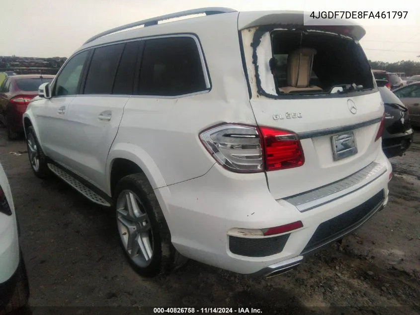 2015 Mercedes-Benz Gl 550 4Matic VIN: 4JGDF7DE8FA461797 Lot: 40826758