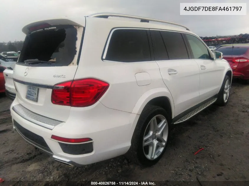 2015 Mercedes-Benz Gl 550 4Matic VIN: 4JGDF7DE8FA461797 Lot: 40826758