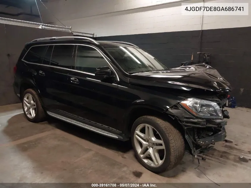 2016 Mercedes-Benz Gl 550 4Matic VIN: 4JGDF7DE8GA686741 Lot: 39161708