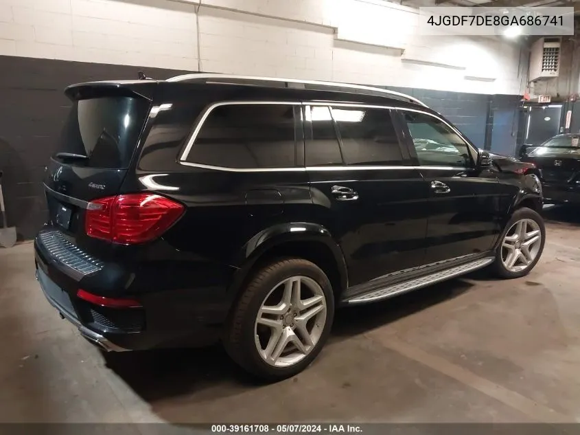 2016 Mercedes-Benz Gl 550 4Matic VIN: 4JGDF7DE8GA686741 Lot: 39161708