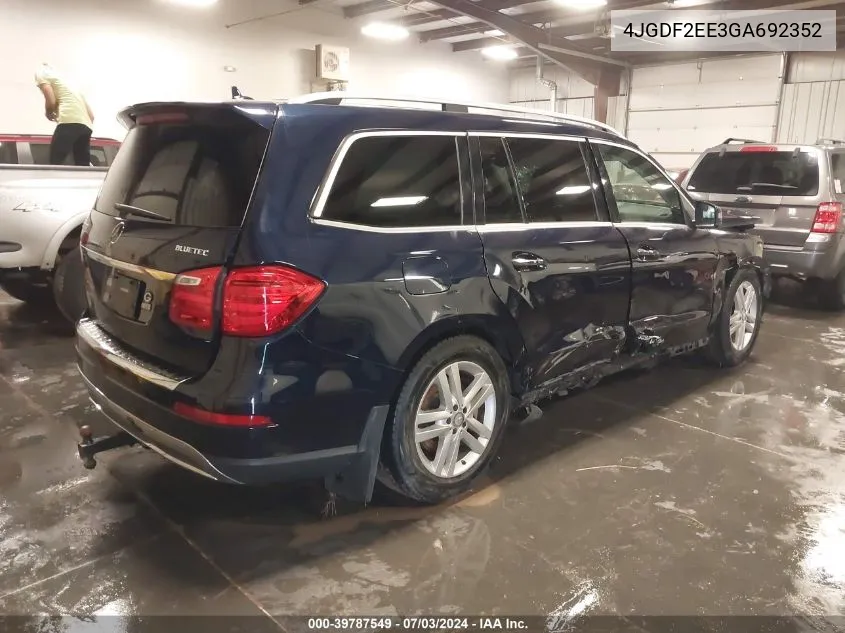 2016 Mercedes-Benz Gl 350 Bluetec 4Matic VIN: 4JGDF2EE3GA692352 Lot: 39787549