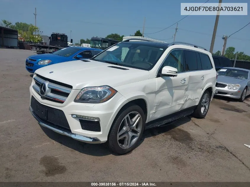 2016 Mercedes-Benz Gl 550 4Matic VIN: 4JGDF7DE8GA703621 Lot: 39838156