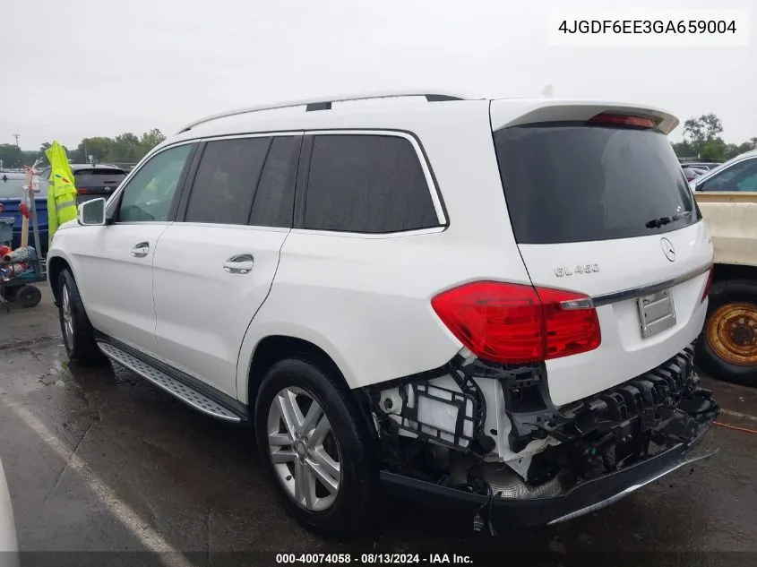 2016 Mercedes-Benz Gl 450 4Matic VIN: 4JGDF6EE3GA659004 Lot: 40074058