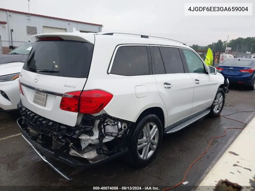 2016 Mercedes-Benz Gl 450 4Matic VIN: 4JGDF6EE3GA659004 Lot: 40074058