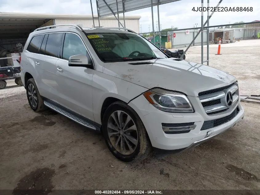 2016 Mercedes-Benz Gl 350 Bluetec 4Matic VIN: 4JGDF2EE2GA688468 Lot: 40282484