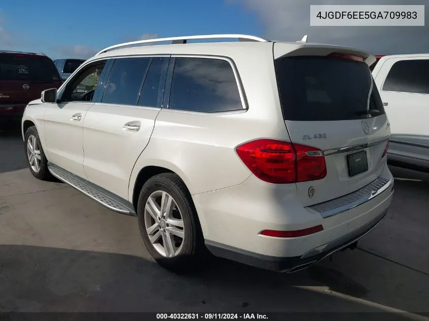 2016 Mercedes-Benz Gl 450 4Matic VIN: 4JGDF6EE5GA709983 Lot: 40322631