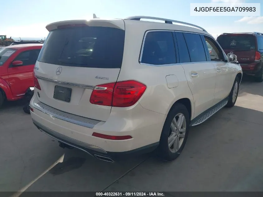 2016 Mercedes-Benz Gl 450 4Matic VIN: 4JGDF6EE5GA709983 Lot: 40322631