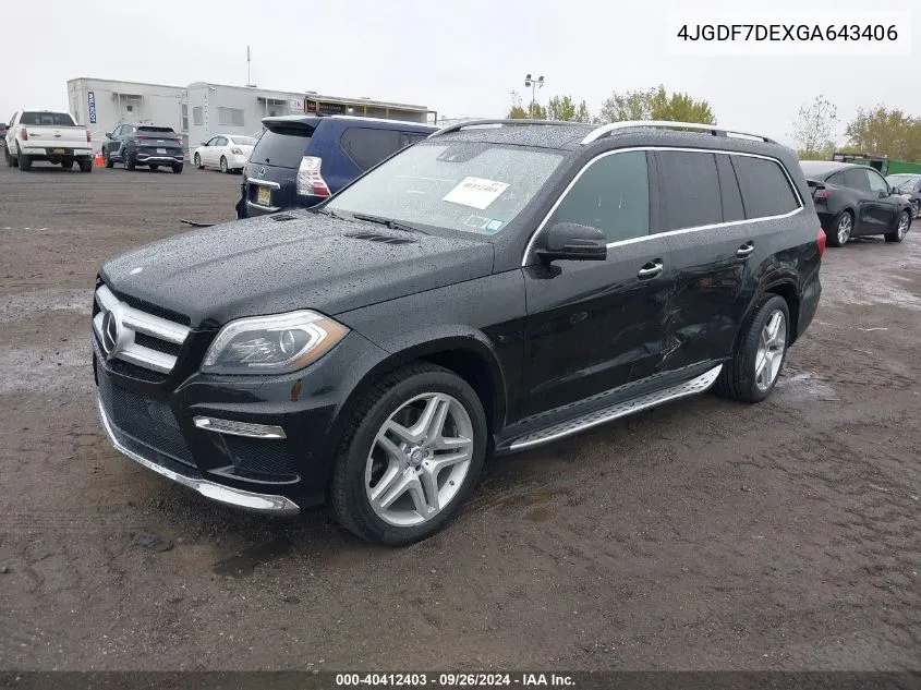 2016 Mercedes-Benz Gl 550 4Matic VIN: 4JGDF7DEXGA643406 Lot: 40412403