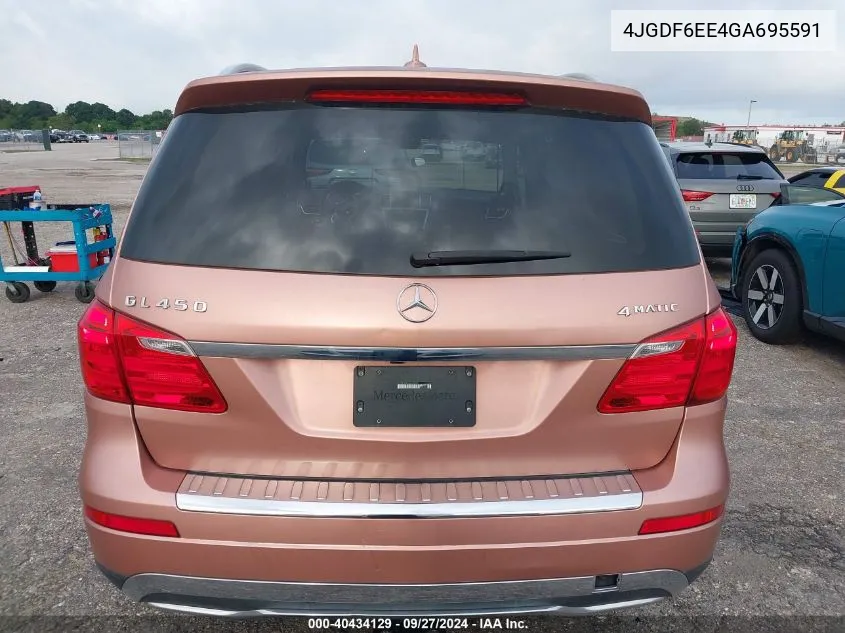 2016 Mercedes-Benz Gl 450 4Matic VIN: 4JGDF6EE4GA695591 Lot: 40434129