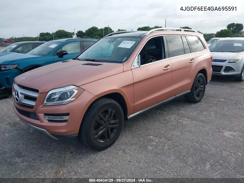 2016 Mercedes-Benz Gl 450 4Matic VIN: 4JGDF6EE4GA695591 Lot: 40434129