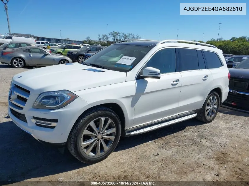 2016 Mercedes-Benz Gl 350 Bluetec 4Matic VIN: 4JGDF2EE4GA682610 Lot: 40573266