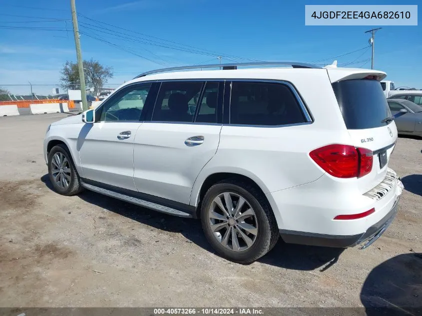 2016 Mercedes-Benz Gl 350 Bluetec 4Matic VIN: 4JGDF2EE4GA682610 Lot: 40573266