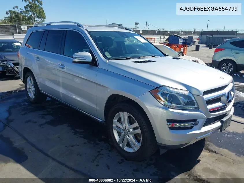 2016 Mercedes-Benz Gl 450 4Matic VIN: 4JGDF6EEXGA654799 Lot: 40606082