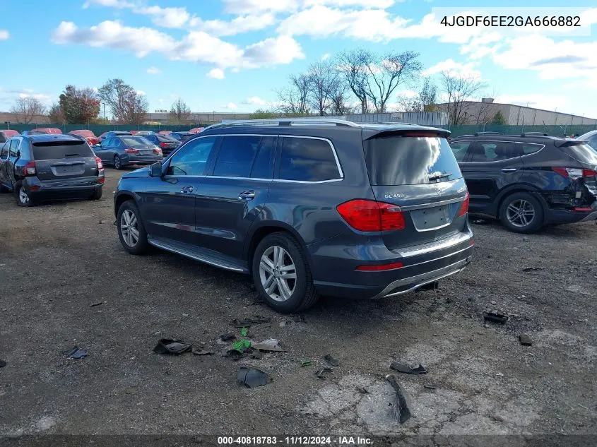 2016 Mercedes-Benz Gl 450 4Matic VIN: 4JGDF6EE2GA666882 Lot: 40818783