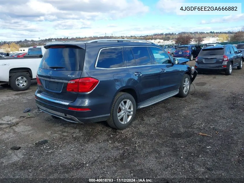 2016 Mercedes-Benz Gl 450 4Matic VIN: 4JGDF6EE2GA666882 Lot: 40818783