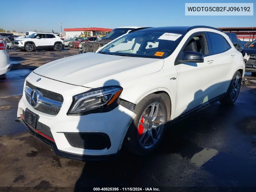 2015 Mercedes-Benz Gla 45 Amg 4Matic VIN: WDDTG5CB2FJ096192 Lot: 40825395