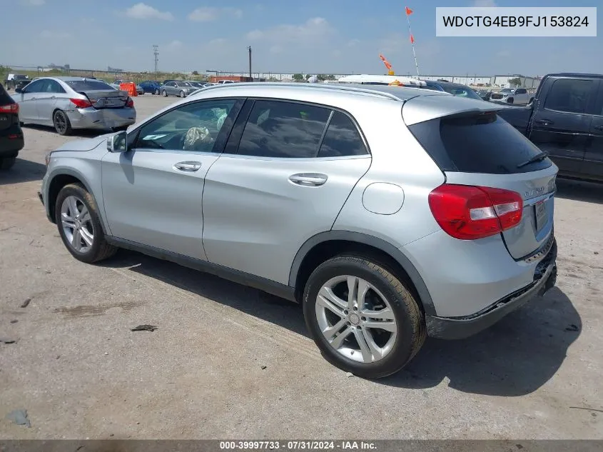 2015 Mercedes-Benz Gla 250 VIN: WDCTG4EB9FJ153824 Lot: 39997733