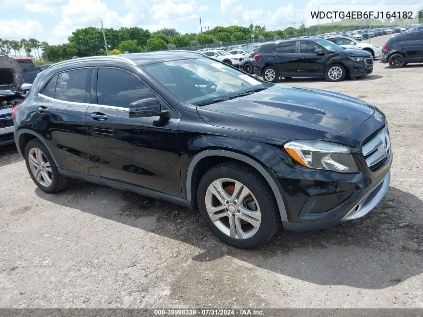 2015 Mercedes-Benz Gla 250 VIN: WDCTG4EB6FJ164182 Lot: 39998339