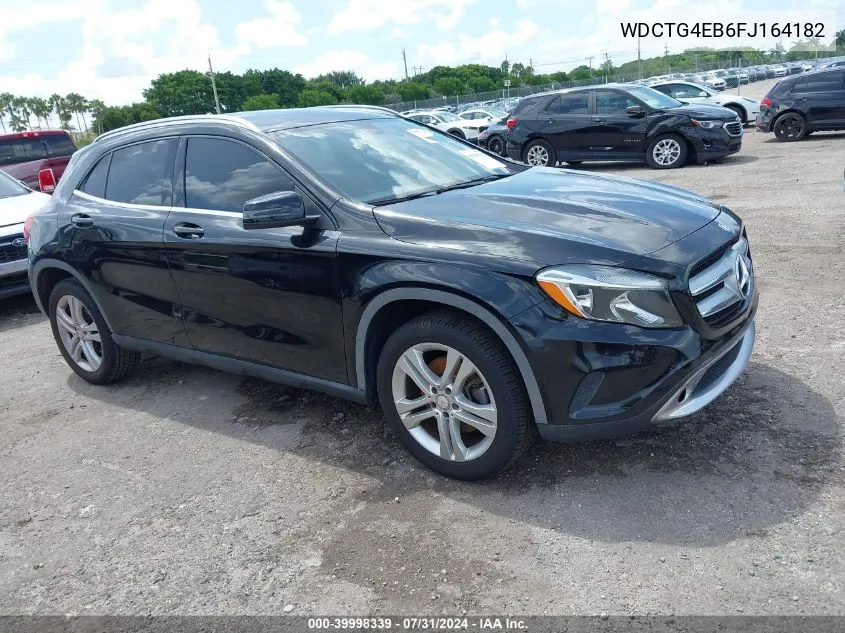 2015 Mercedes-Benz Gla 250 VIN: WDCTG4EB6FJ164182 Lot: 39998339