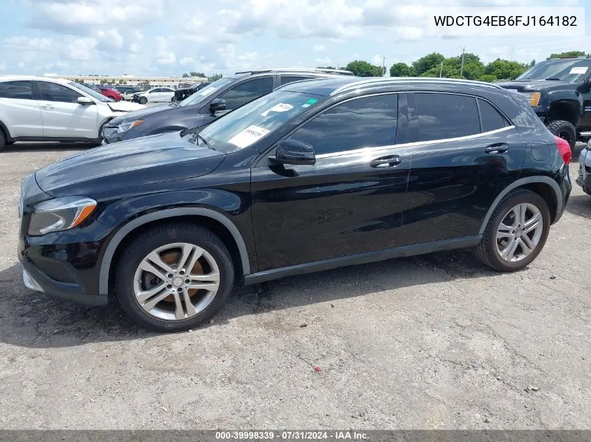 2015 Mercedes-Benz Gla 250 VIN: WDCTG4EB6FJ164182 Lot: 39998339