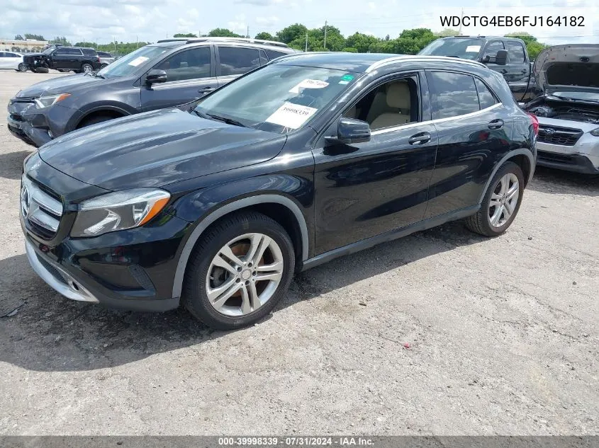 2015 Mercedes-Benz Gla 250 VIN: WDCTG4EB6FJ164182 Lot: 39998339