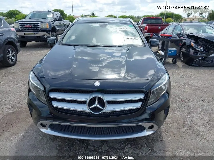 2015 Mercedes-Benz Gla 250 VIN: WDCTG4EB6FJ164182 Lot: 39998339