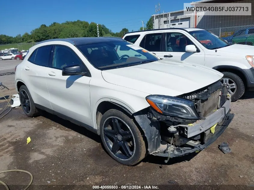 2015 Mercedes-Benz Gla 250 4Matic VIN: WDCTG4GB5FJ037713 Lot: 40055503