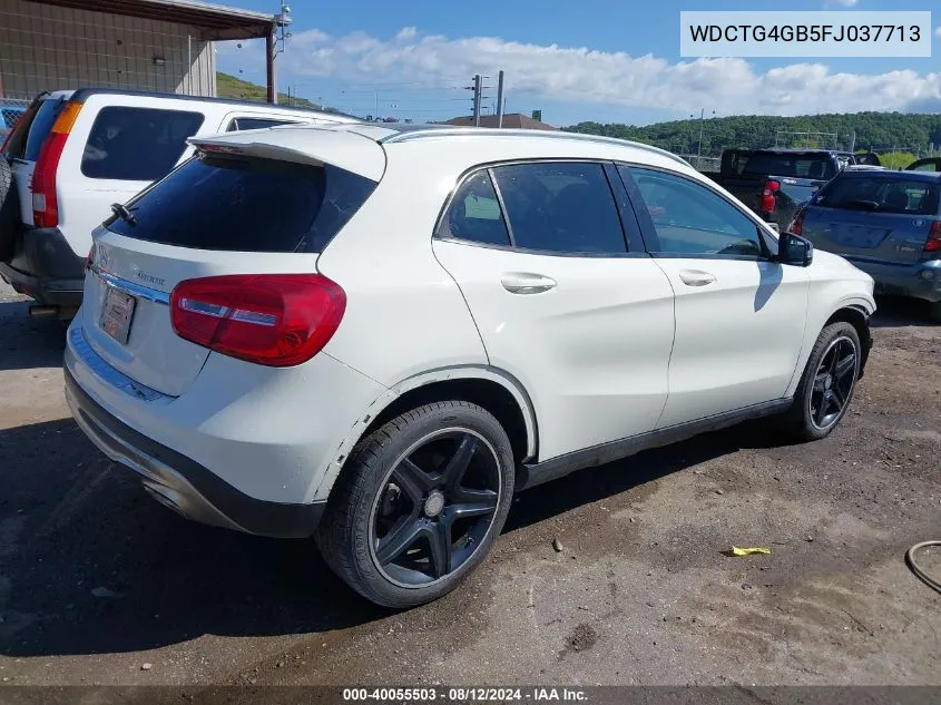 2015 Mercedes-Benz Gla 250 4Matic VIN: WDCTG4GB5FJ037713 Lot: 40055503