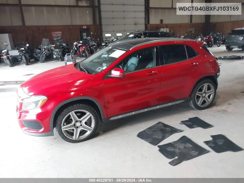 2015 Mercedes-Benz Gla 250 4Matic VIN: WDCTG4GBXFJ103169 Lot: 40229781