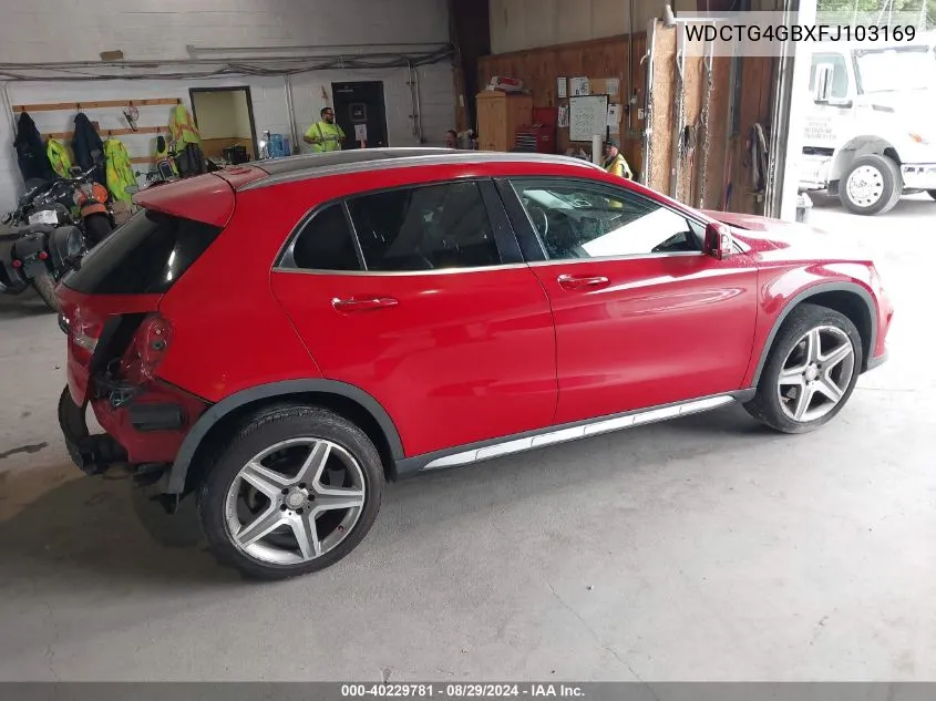 2015 Mercedes-Benz Gla 250 4Matic VIN: WDCTG4GBXFJ103169 Lot: 40229781