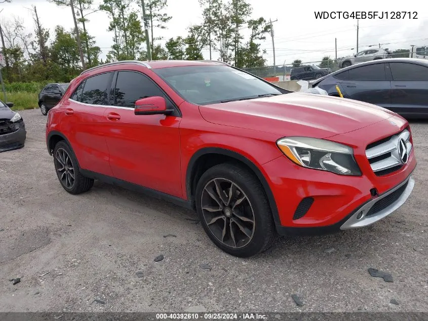 2015 Mercedes-Benz Gla 250 VIN: WDCTG4EB5FJ128712 Lot: 40392610