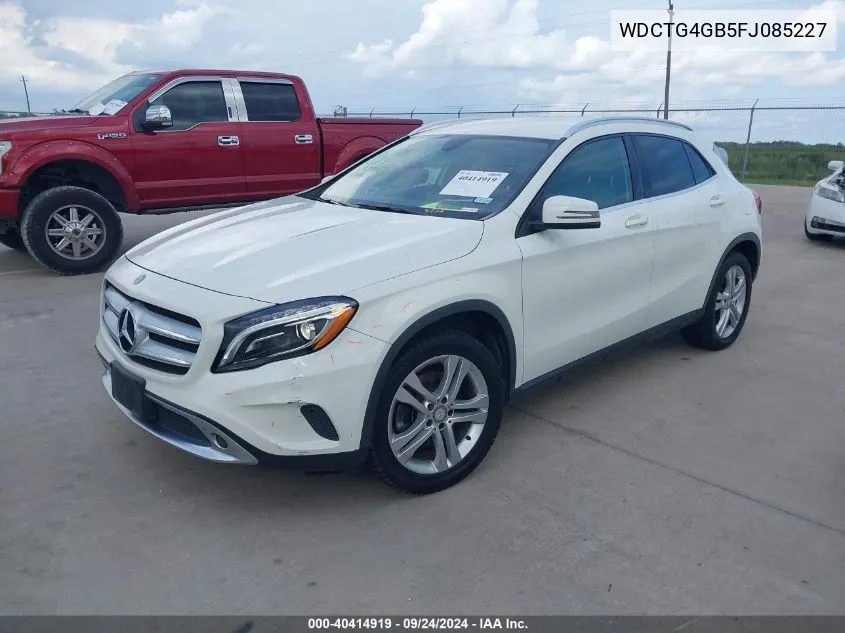 2015 Mercedes-Benz Gla-Class Gla 250 VIN: WDCTG4GB5FJ085227 Lot: 40414919