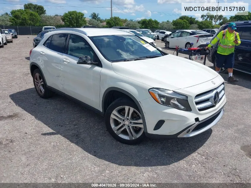 2015 Mercedes-Benz Gla 250 250 VIN: WDCTG4EB0FJ157180 Lot: 40470026