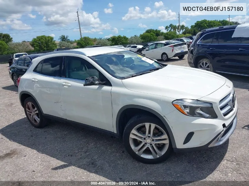 2015 Mercedes-Benz Gla 250 250 VIN: WDCTG4EB0FJ157180 Lot: 40470026