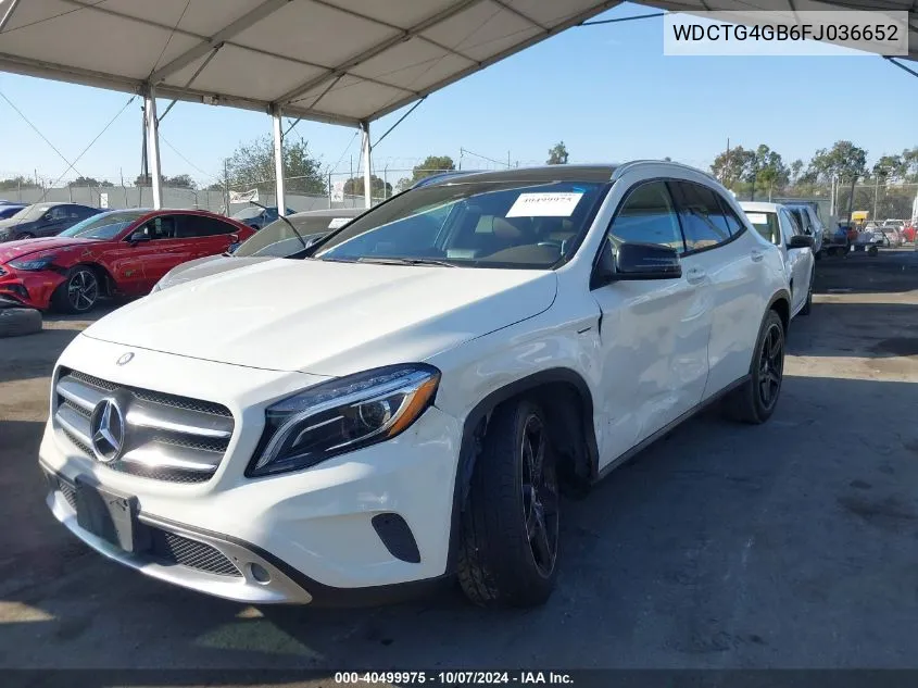 2015 Mercedes-Benz Gla 250 4Matic VIN: WDCTG4GB6FJ036652 Lot: 40499975