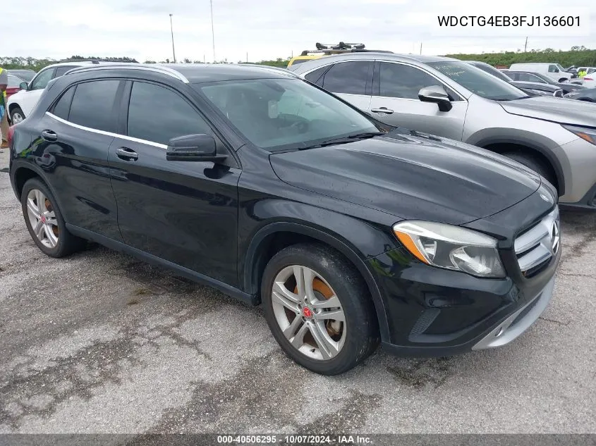 2015 Mercedes-Benz Gla 250 VIN: WDCTG4EB3FJ136601 Lot: 40506295