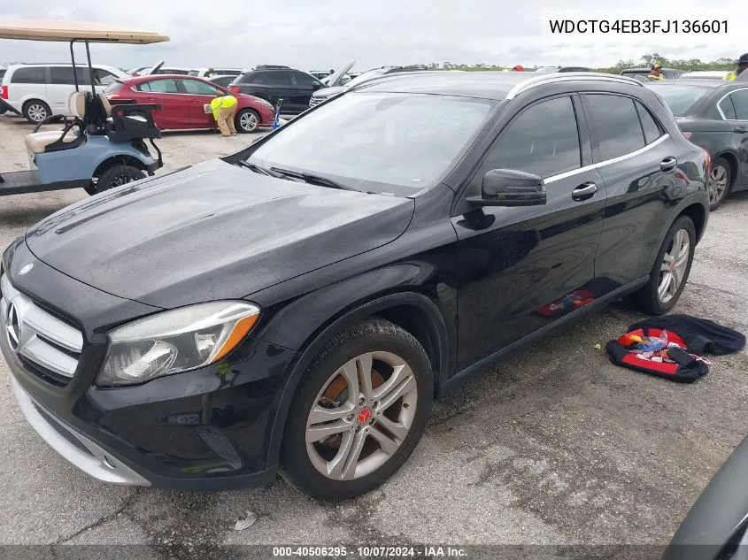 2015 Mercedes-Benz Gla 250 VIN: WDCTG4EB3FJ136601 Lot: 40506295