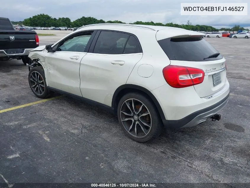 2015 Mercedes-Benz Gla 250 VIN: WDCTG4EB1FJ146527 Lot: 40546125