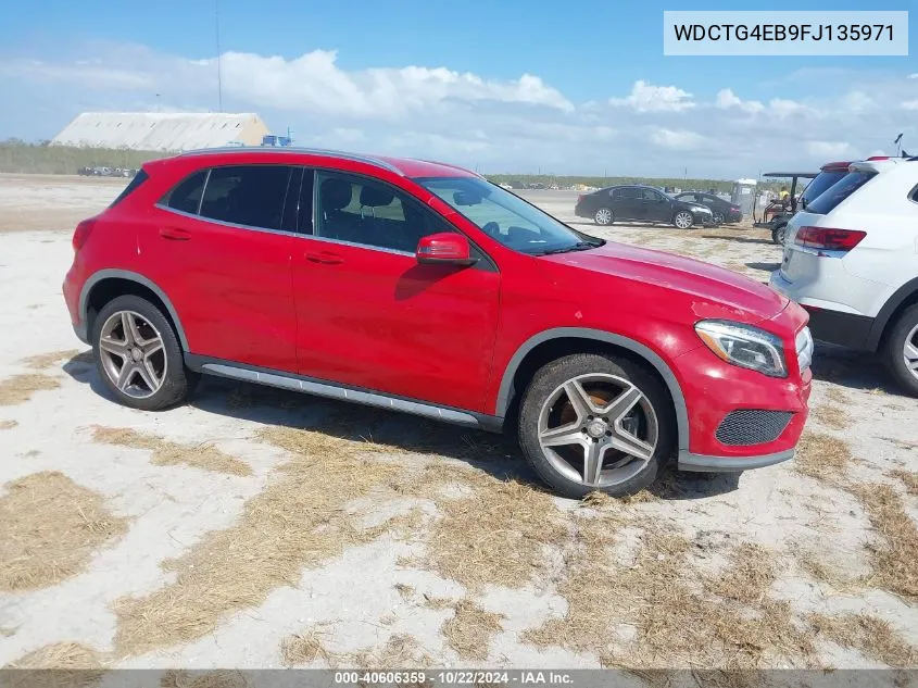 2015 Mercedes-Benz Gla 250 VIN: WDCTG4EB9FJ135971 Lot: 40606359