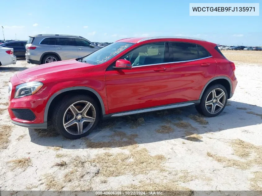 2015 Mercedes-Benz Gla 250 VIN: WDCTG4EB9FJ135971 Lot: 40606359