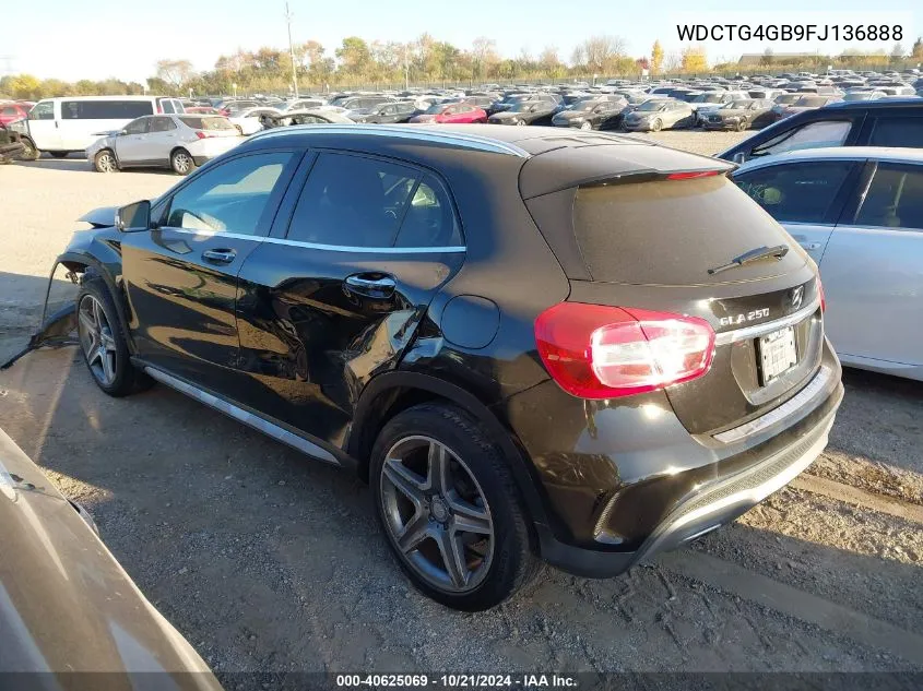 2015 Mercedes-Benz Gla 250 4Matic VIN: WDCTG4GB9FJ136888 Lot: 40625069